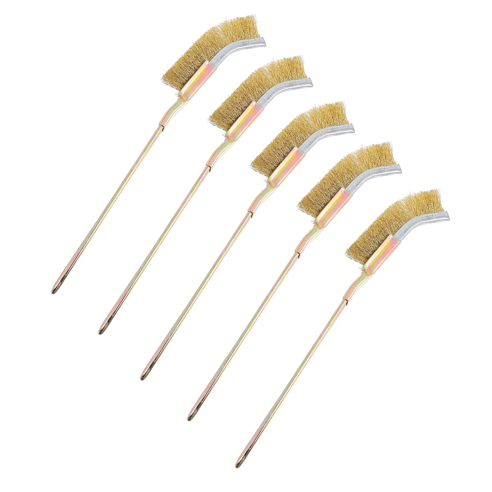 Beavorty 5pcs Elbow Copper Wire Brush Manual Brush Door Window Brush Copper Brush Handle Brush Cleaning Brush Industrial Brush Elbow Scratcher Scratch Brush Elbow Brush