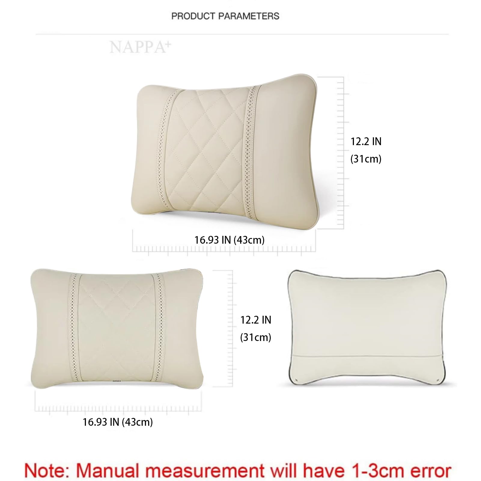 iEvaTEAGG Lumbar Support Pillows for Car Automotive Seat Cushions Lower Back Pillow for Mercedes Benz Maybach S-Class Waist Bolster Car Accessories