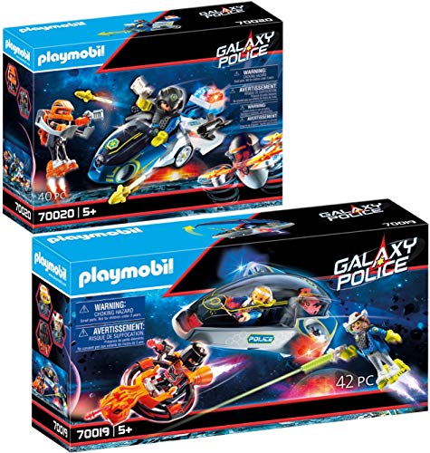 Preisvergleich Produktbild PLAYMOBIL® Galaxy Police 2er Set 70019 70020 Police-Glider + Police-Bike