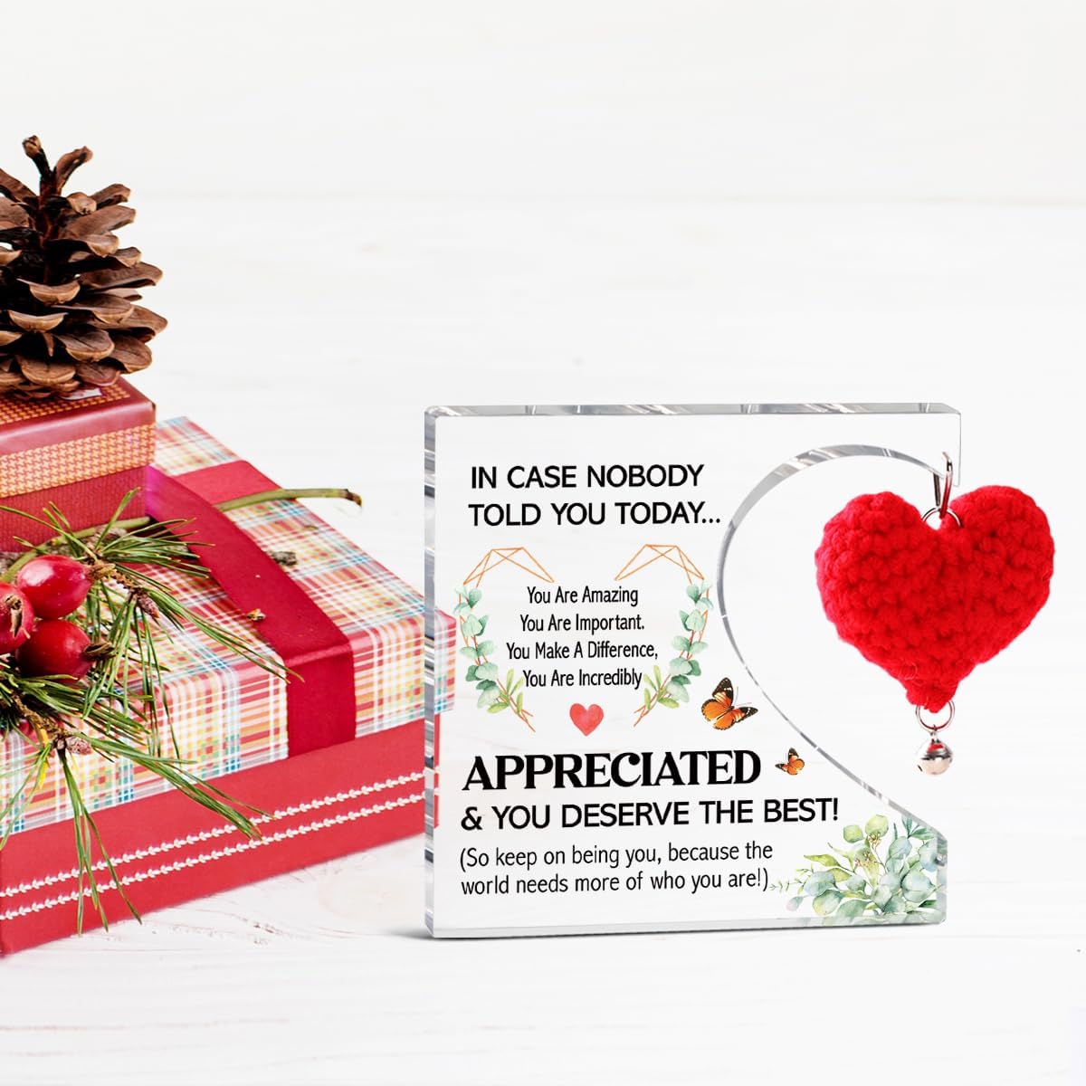 Inspirational Gifts For Women Coworkers, In Case Nobody Told You Today Appreciation Acrylic Plaque Gifts For Colleague Employees Boss Office Decor - Image 3