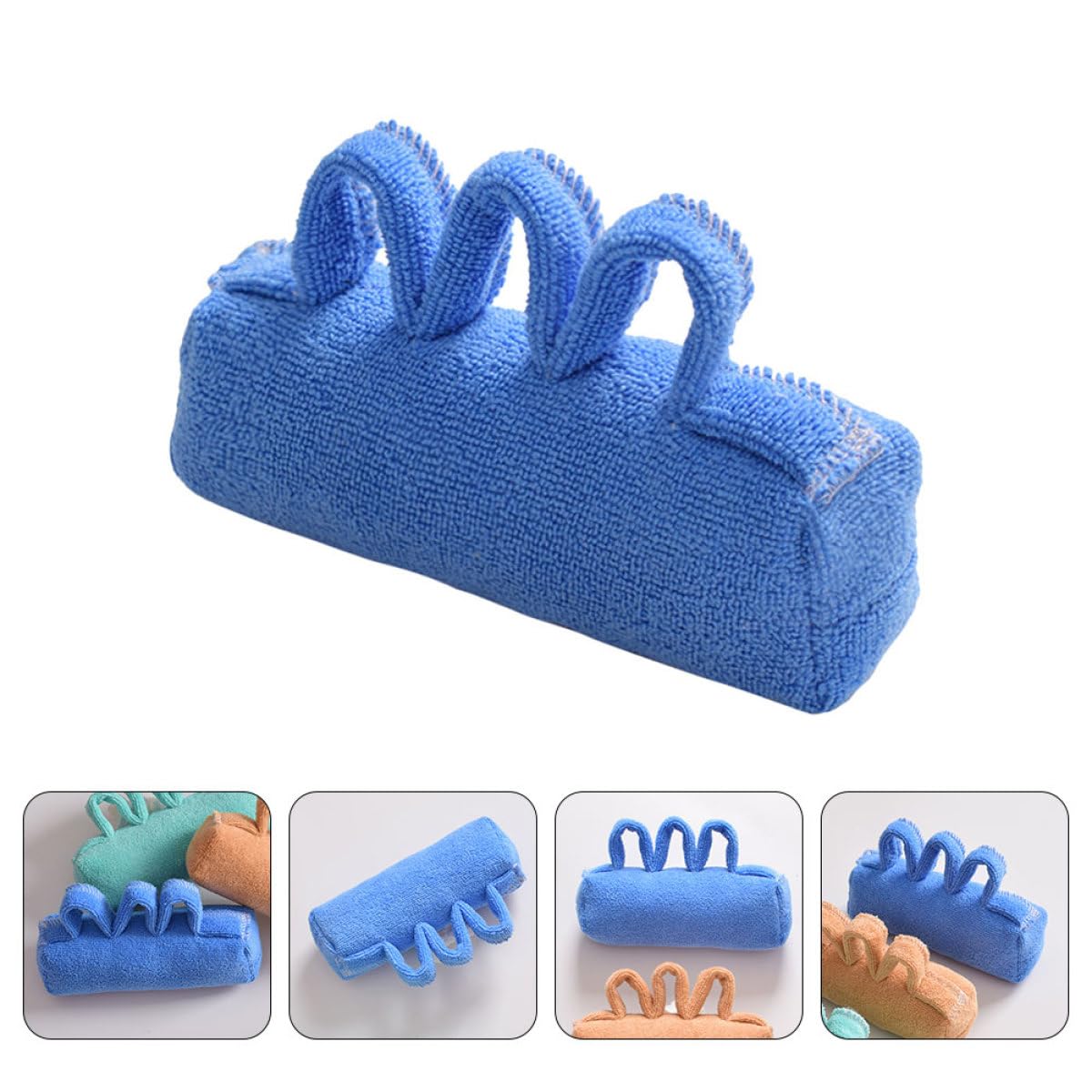 CALLARON Separador de Dedos Fácil de Limpiar Azul de Tejido Reutilizable Ergonómico para Rehabilitación de Mano en Mayores y Pacientes Encamados