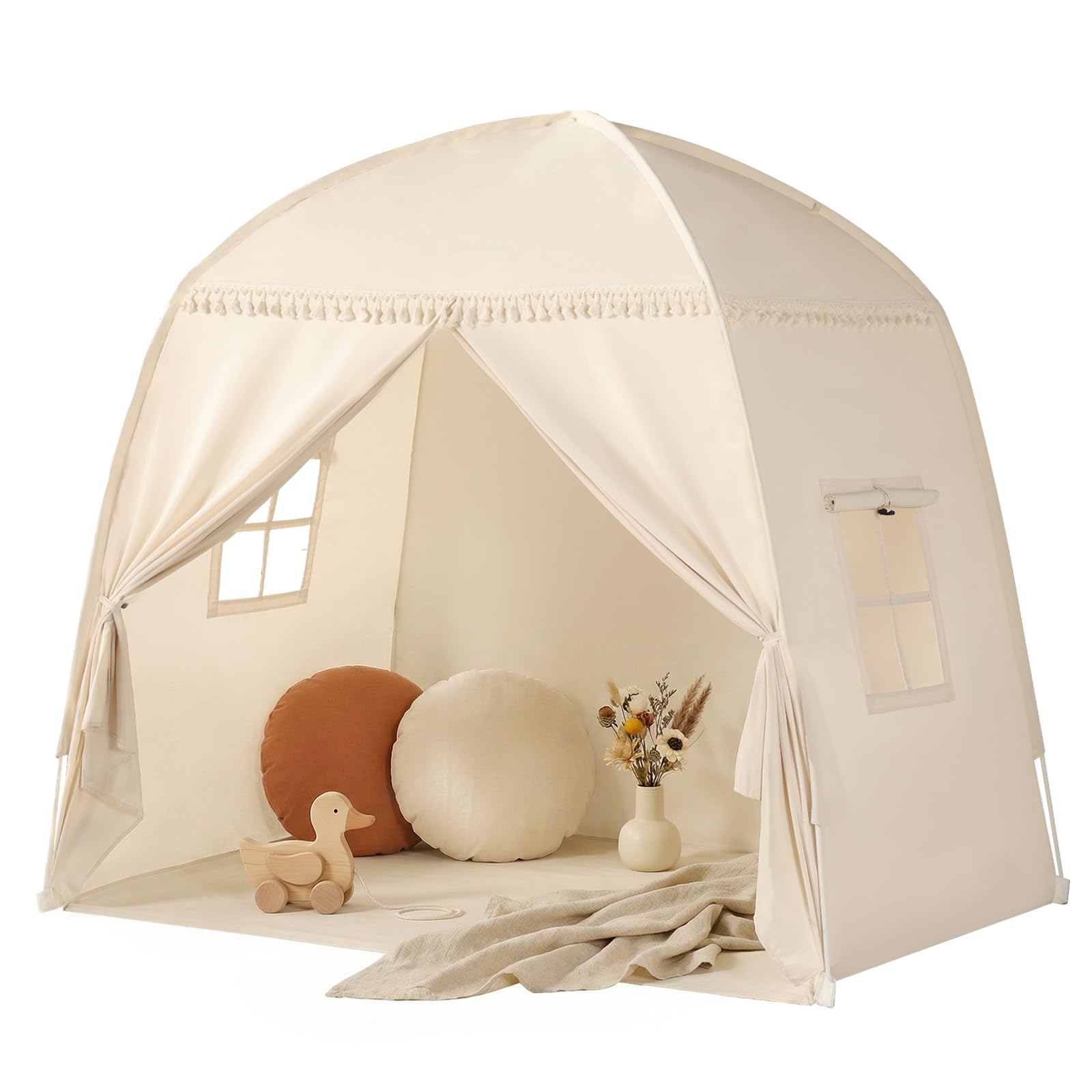 Sumbababy Tienda Grande para Niños: Tienda de Campaña para Niños, Interior, Niños Pequeños, Tipi para Niños y Niñas, Casa de Juegos, Interior, Toldo, Cama para Sala de Juegos, Regalo