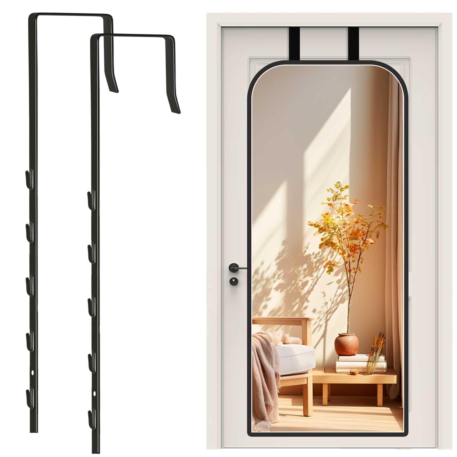 Over-The-Door Mirror Hanger - Secure & Adjustable -8 Over-The-Door Mirror Hanger - Secure & Adjustable -8