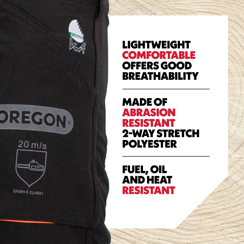 Oregon 295435 Pantaloni Protettivi per Motosega Yukon, Tipo A, XL 562412 Elmetto di Protezione con Visiera E Paraorecchie Yukon