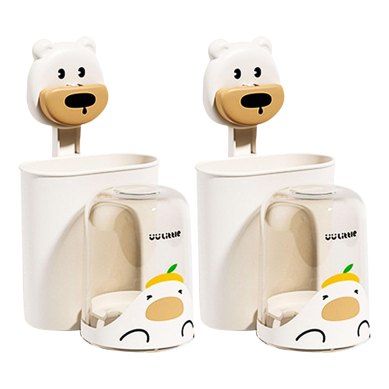 Cartoon Toothbrush Holders for Children Wall Mounted Cups with Strong Suction Space Saving Designs Rack Wall Mounted Organizes