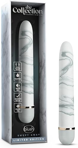 Blush Swept Away 7" Smooth Personal Massager Wand – White Marble – Multi-Speed Q
