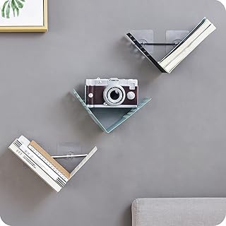 JIE KE, scaffale da Parete in Ferro battuto, Multifunzionale, per Soggiorno, libreria, Decorazione da Parete (11,3 x 22,5 x 7,2 cm) separatore Bianco