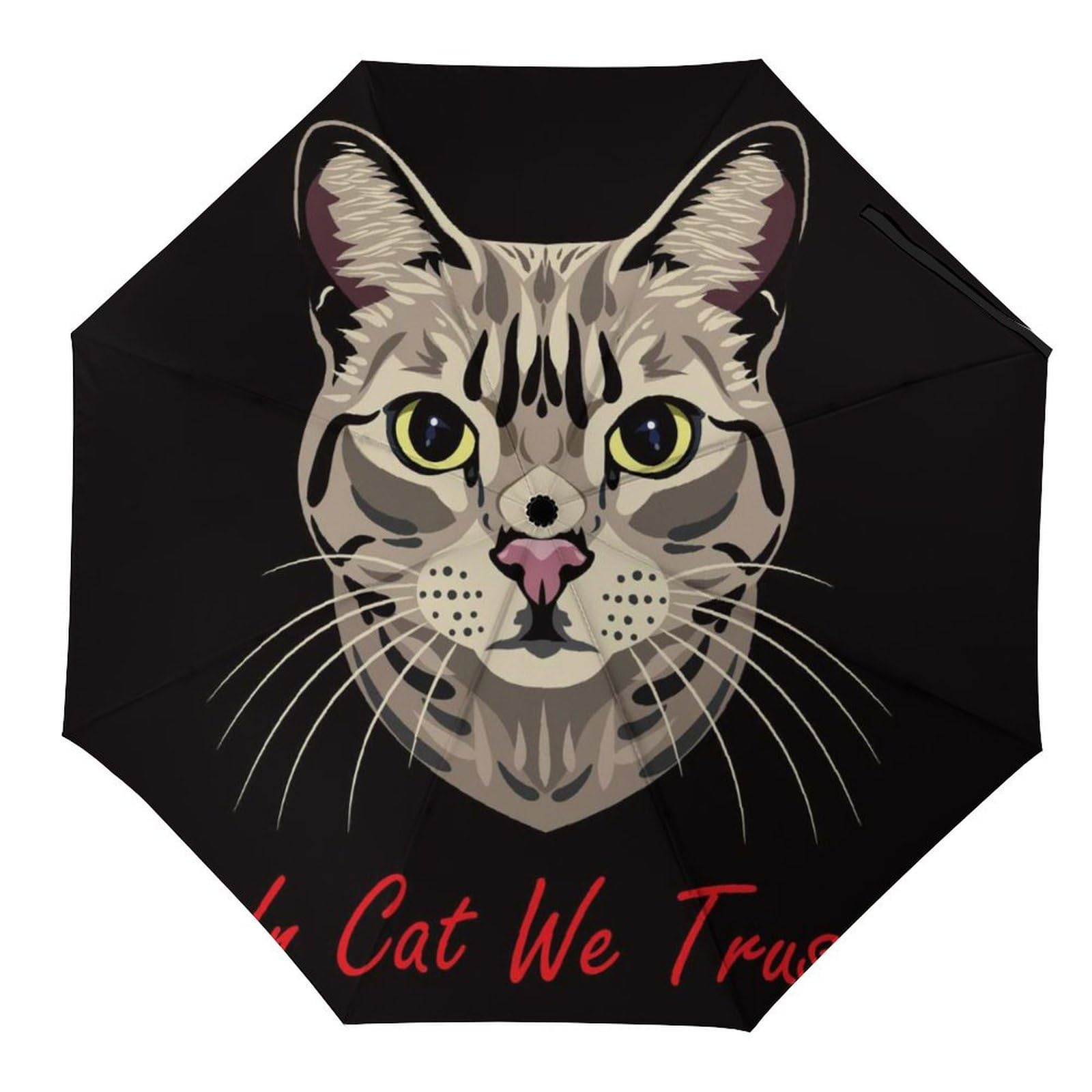 Parapluie pliant cartoon tiger automatique et compact pour voyage - 8