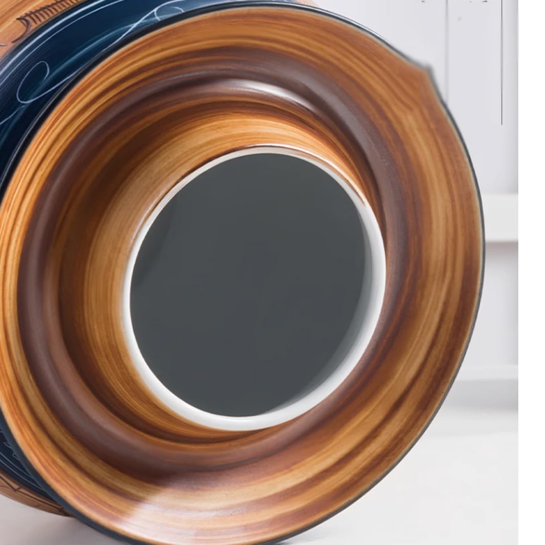 Duży ceramiczny słoik na kiszonki z pokrywkami, tradycyjny chiński porcelanowy słoik na kiszonki, ceramiczny garnek do fermentacji z pokrywką z uszczelką wodną (1,5 kg)(1.5Kg)