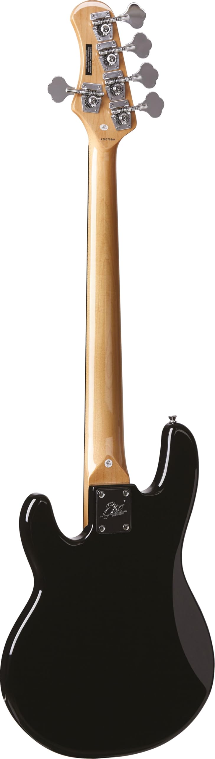 EKO GUITARS – MM305 Bajo Eléctrico de 5 Cuerdas, Cuerpo de Aliso, Mástil de Arce Americano, Diapasón de 21 trastes, Acabado Brillante, 2 Humbuckers, 2 Controles de Volumen, Color Negro