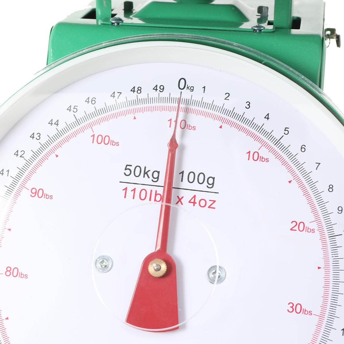 Bilancia meccanica resistente per cucina e cibo, con quadrante industriale, con piattaforma in acciaio inox, 50 kg
