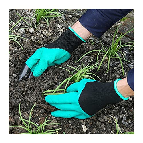 CHENGHAN 2 Paar Gartenhandschuhe mit Krallen Kunststoff Garten Gummihandschuhe Gartenarbeit Gräben Pflanzung dauerhafter… – Bild 4
