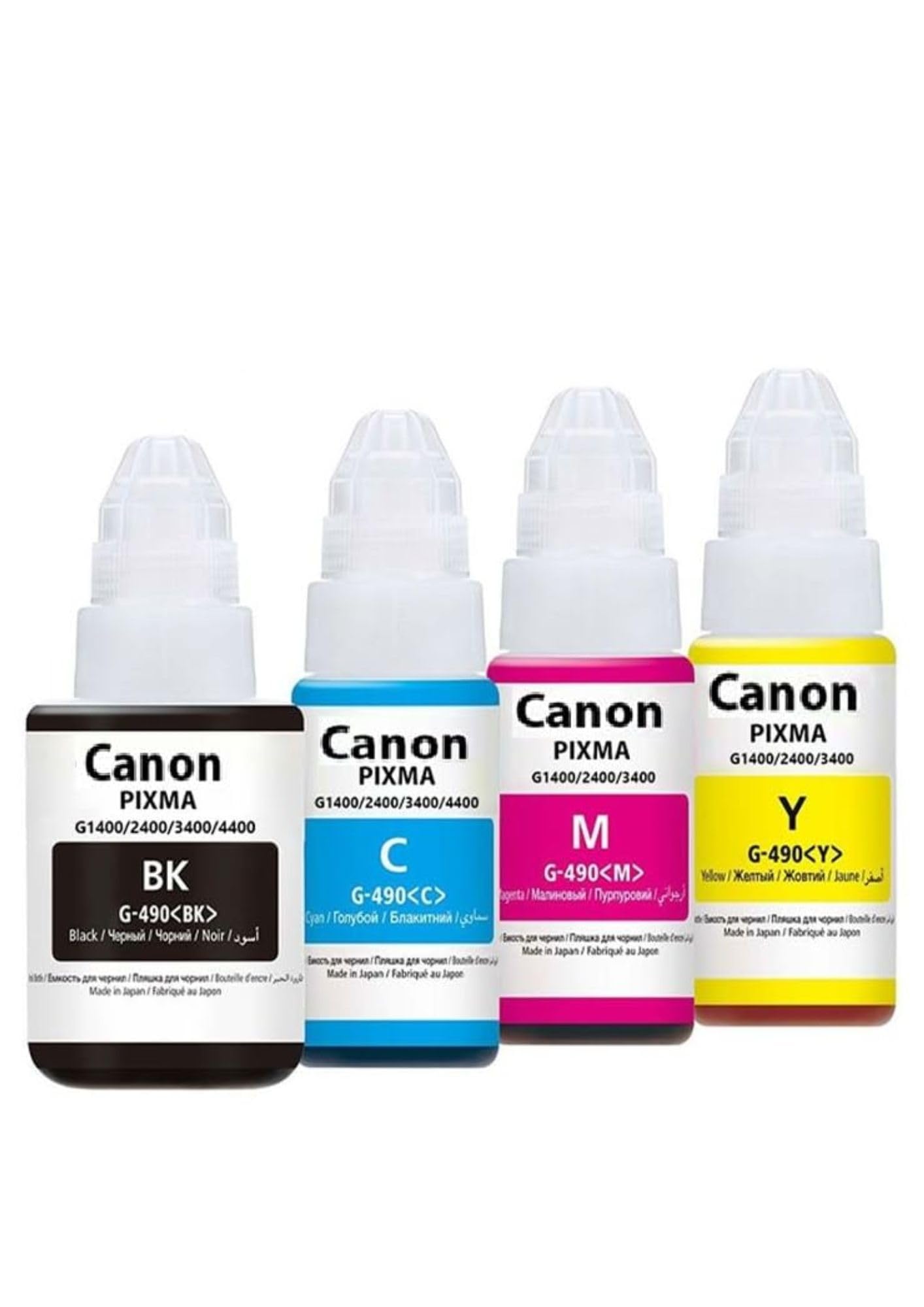 Ink Set GI-490 Compatible with Canon G1000, G1010, G1100, G2000, G2002, G2010, G2012, G2100, G3000, G3010, G3012, G3100, G4000, G4010 (CN - 490 Set)-image-47