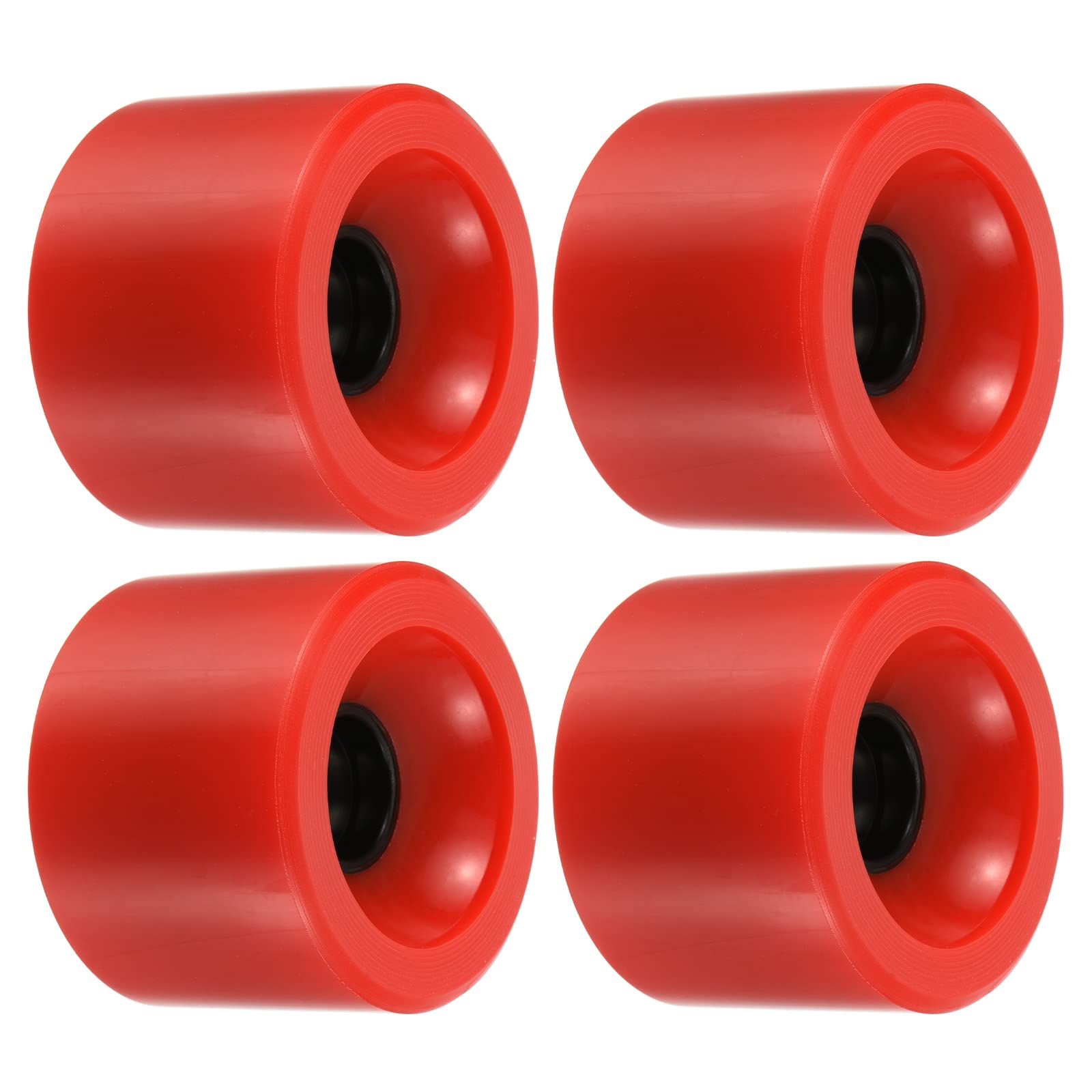 PATIKIL 70 mm 78 A Longboard Wheel, miękkie, 4-pak kółek cruiser, koła uliczne do deskorolek, zamiennik koła, PU, czerwone