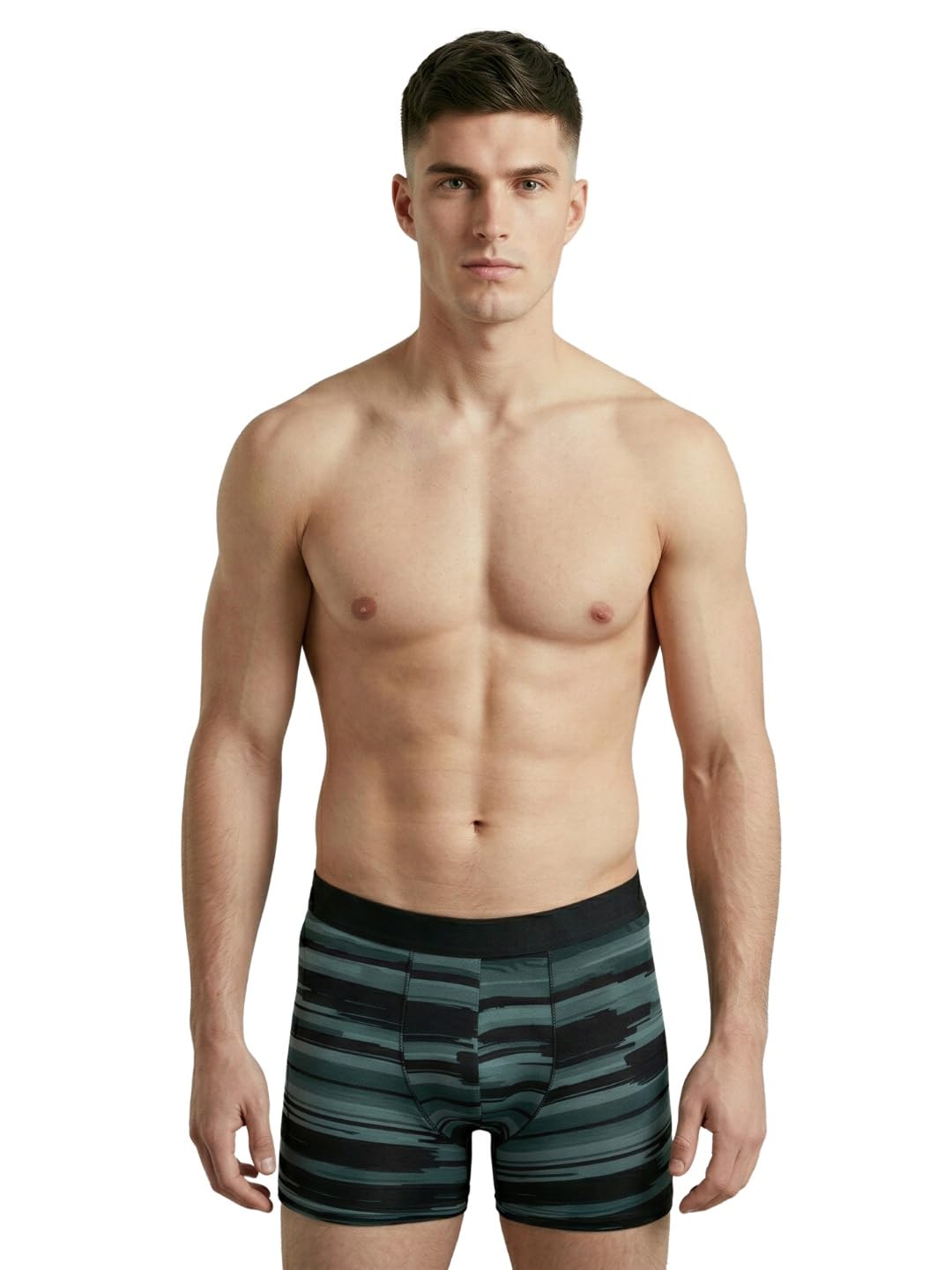 technosport Men's Printed Trunk ElastoLITE 4-Way Stretch Polyester Underwear for Gym Sports Active Wear Mid Rise Slim Fit Anti Odour-picture-24