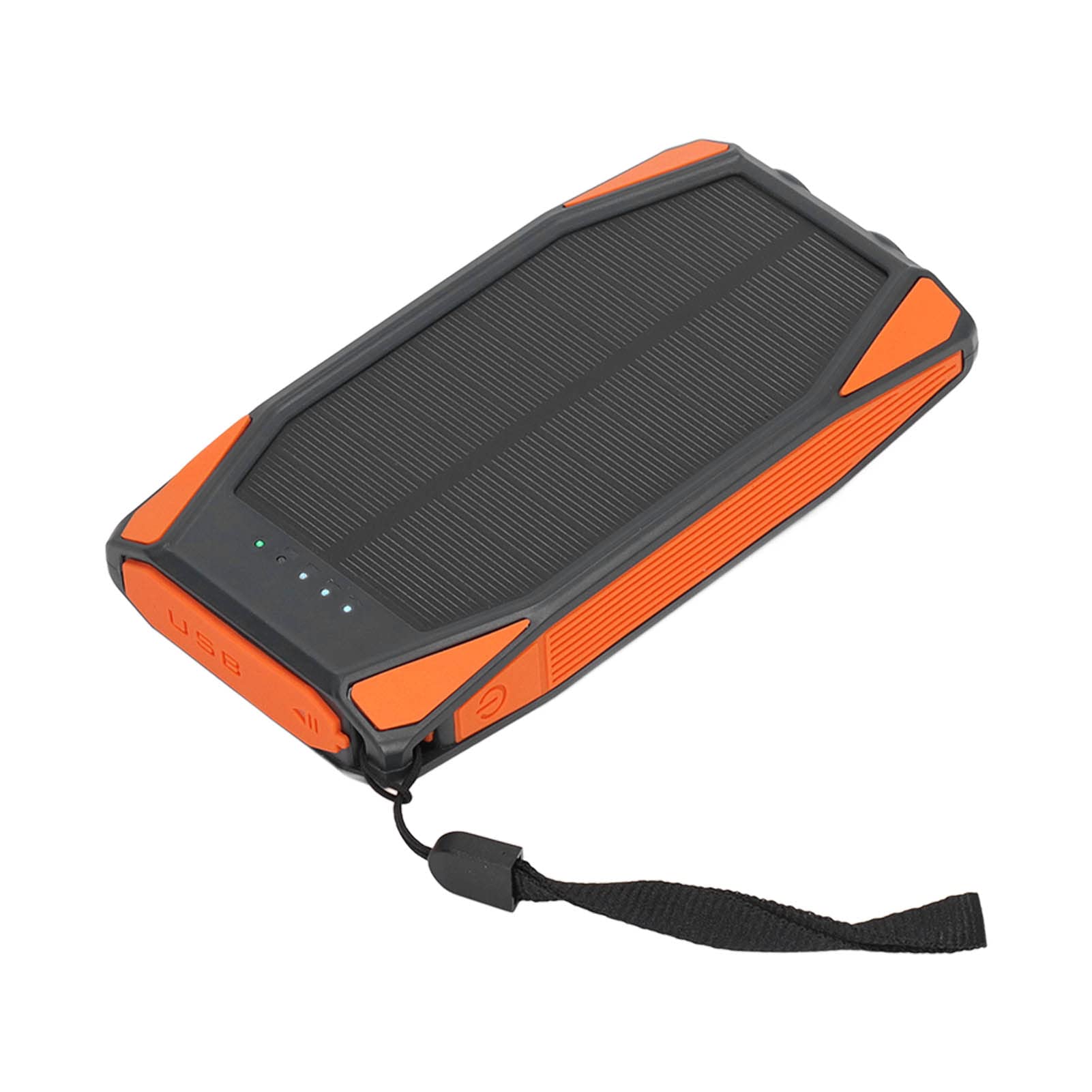 Power Bank Solare con Ricarica Rapida 10000mAh, Pannello | Ricarica wireless, doppie porte USB, compatibile per esterni, materiale ABS, design leggero