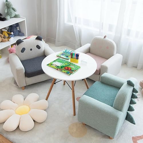 Miniatura 9 de Sofá para niños silla con reposabrazos para niños con cojín grueso muebles para niños pequeños con construcción de madera resistente para niños y