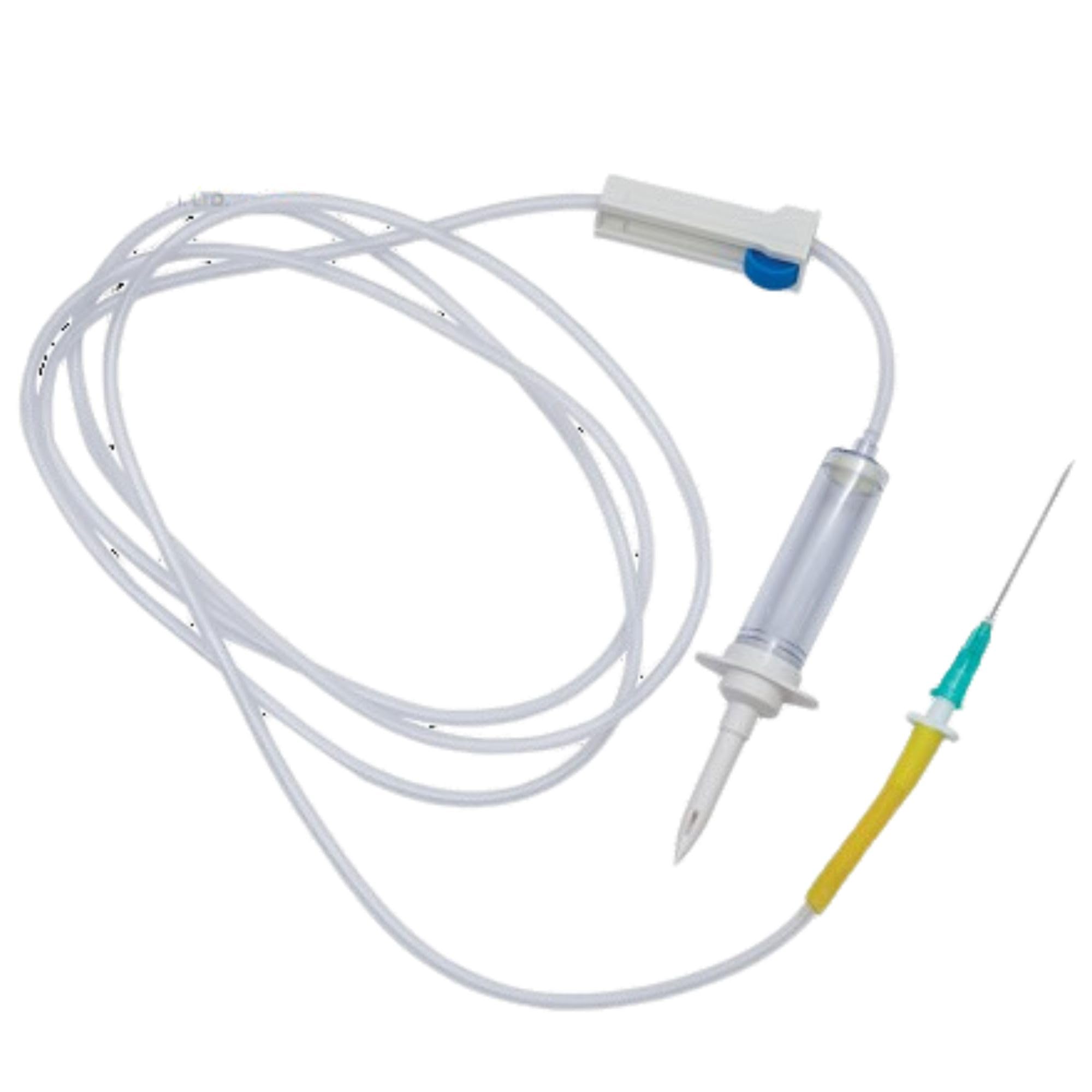 Medelite Mediserve Pack of 10 Infusion Sets - Non-Vented, 21G Needle, Single-Use