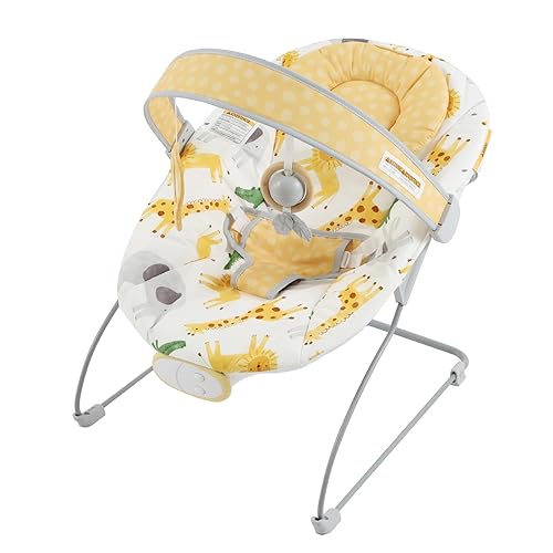 Gorila para bebé, asiento inflable para bebés con música y vibraciones, balancín para recién nacidos en interiores y exteriores, 0-6 meses, hasta 20