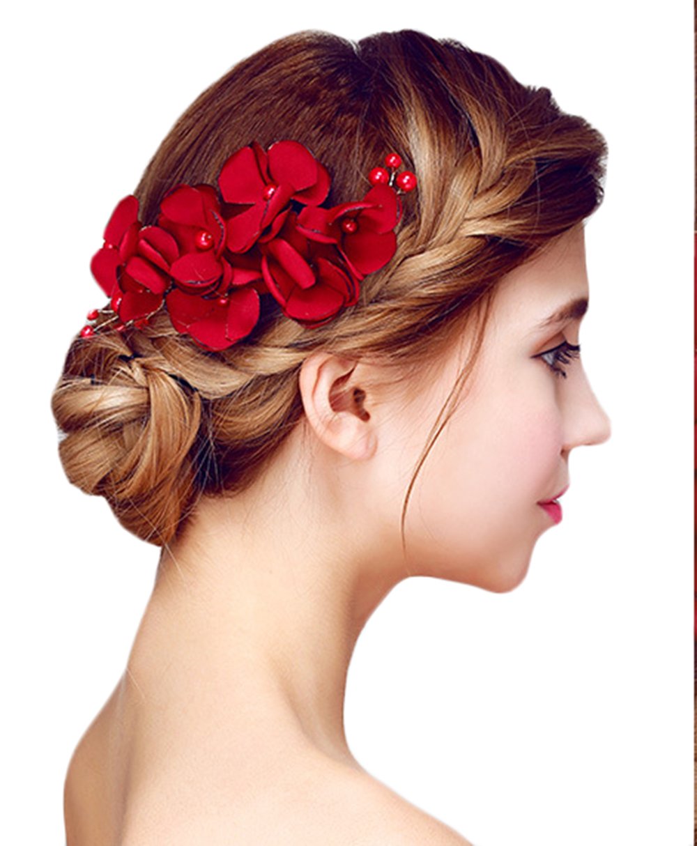 Miya Braut Kamm Mit Blüten & Kristallen – Haarschmuck Für Hochzeit Oder Jugendweihe