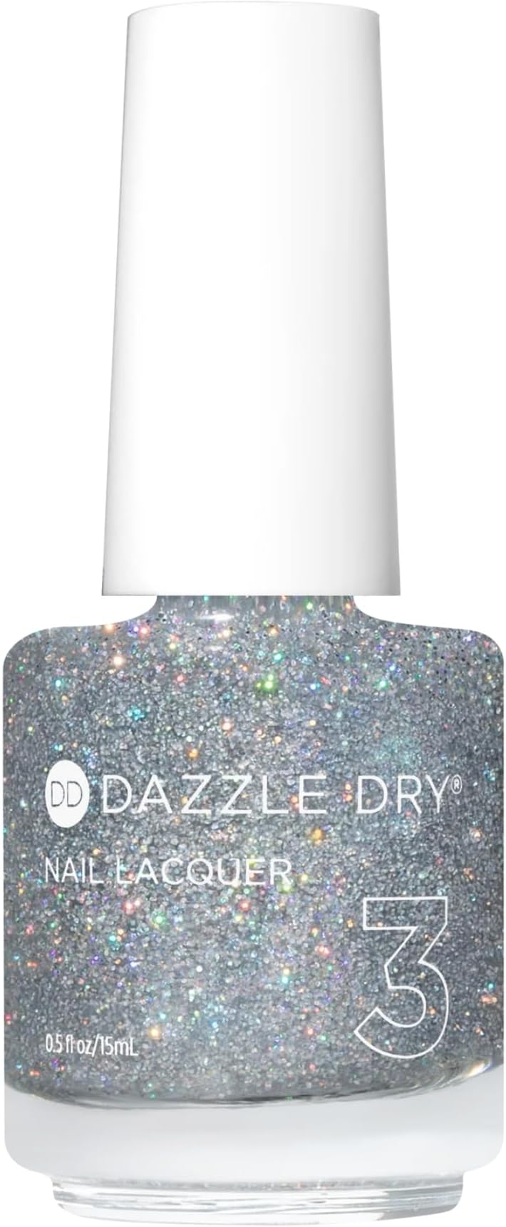 Nail Lacquer (Step 3) - Diamond - A holographic micro-glitter in a clear base. (0.5 fl oz)