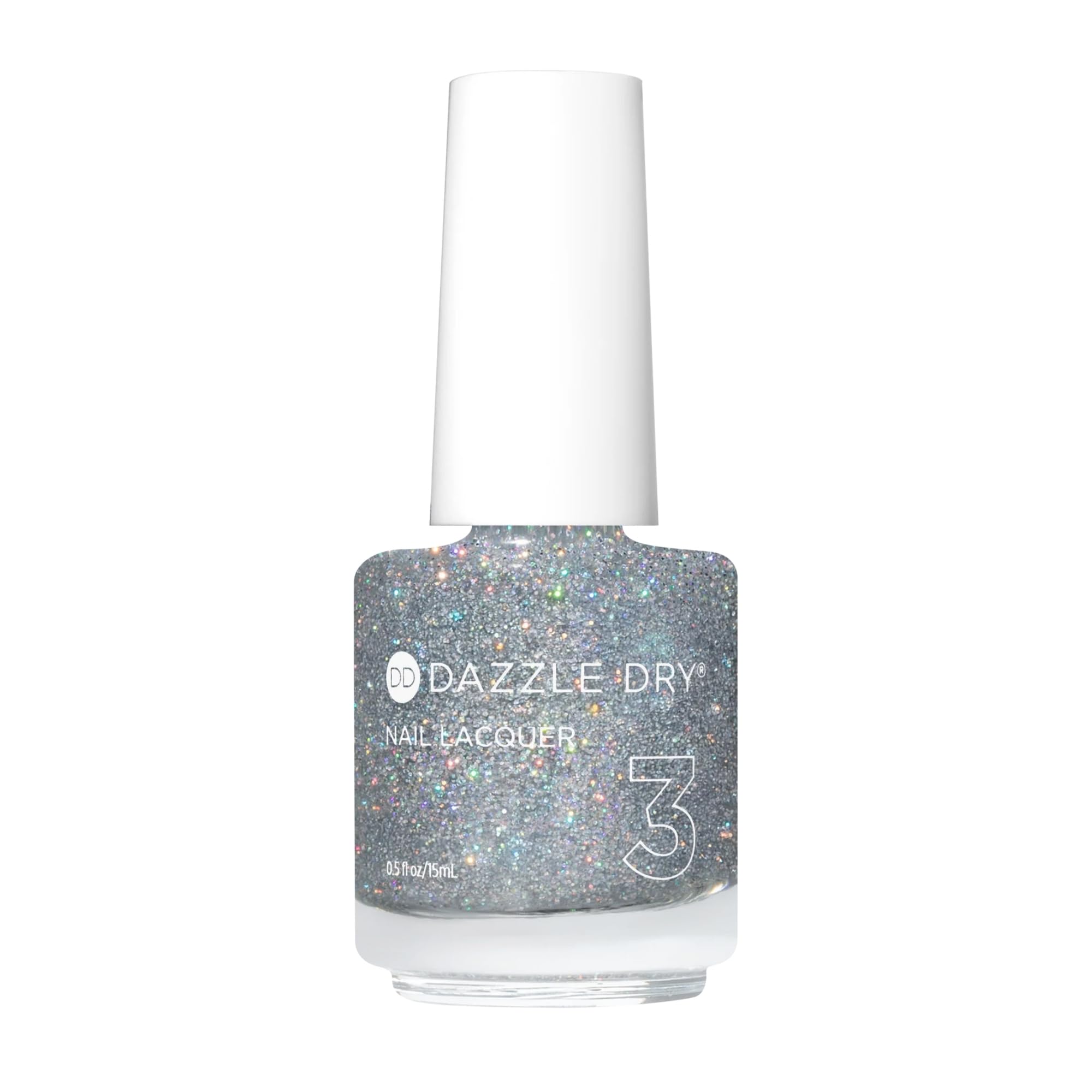 Nail Lacquer (Step 3) - Diamond - A holographic micro-glitter in a clear base. (0.5 fl oz)