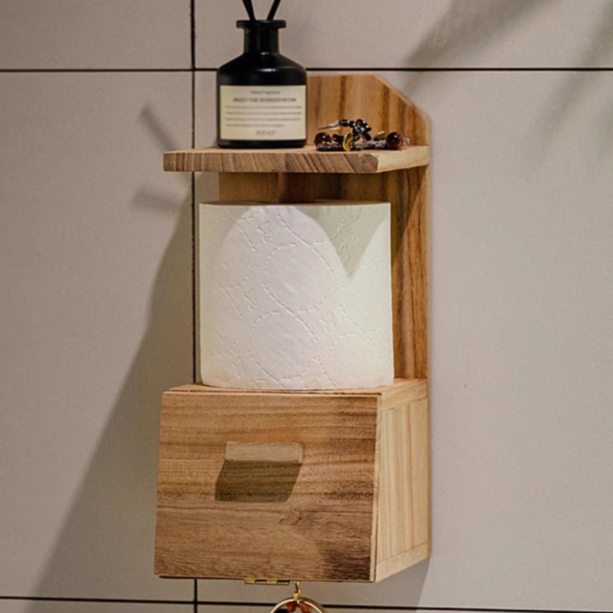Couvercle de boîte à mouchoirs Boîte à mouchoirs Murale en Bois Massif, boîte Simple Chinoise for Cuisine et Salle de Bain(B)