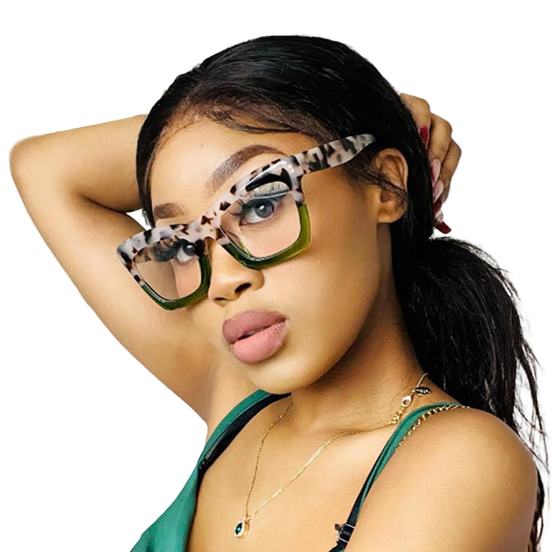 VOOGLAM Stylish Rectangle Blue Light Blocking Glasses for Women Anti Eyestrain Dry Eyes Eyewear Sienna