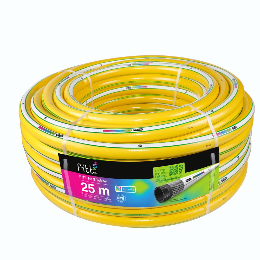 FITT NTS TOBBY 1"1/4 (30 mm) 25 m - Tuyau d'Arrosage pour Jardins pour Utilisation Intensive