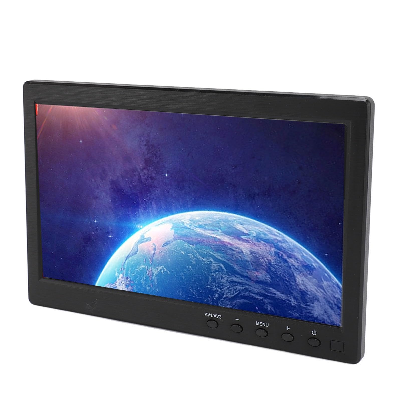 Monitor Portatile Display IPS da 10,1 Pollici 1024x600 Hd (Spina | Struttura LCD ABS, Telecomando, Altoparlante Integrato da 2 W, compatibilità POS CCTV, Ingresso Video USB, Ingresso PC