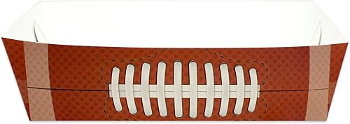 Miniatura 6 de Bandejas de papel desechables de fútbol  (50 piezas) aperitivos de concesión de barcos de comida justa  Nachos de carnaval, cesta de servir papas