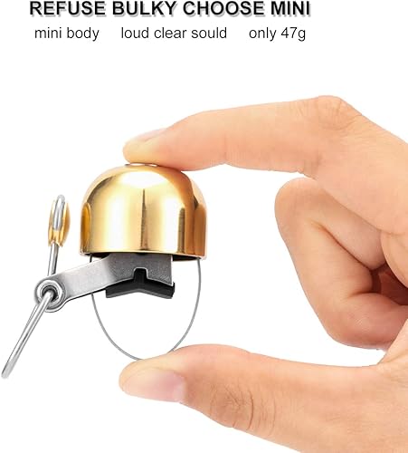 Miniatura 39 de ROCKBROS Campana de bicicleta clásica para bicicleta timbre de anillo con campanas de sonido fuerte para manillar de bicicleta de montaña de Negro