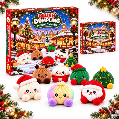 Christmas Plush Dumpling Advent Calendar 2026, 24 Days Countdown Calendar, Festive Holiday Gift Adults - image 1