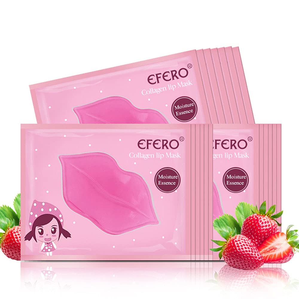BEUKING Collagen Lips Pad Moisturizing Lip Gel Patch for Restore Dry Skin Hydrated Lip Firming Daily Care (15 Pcs)
