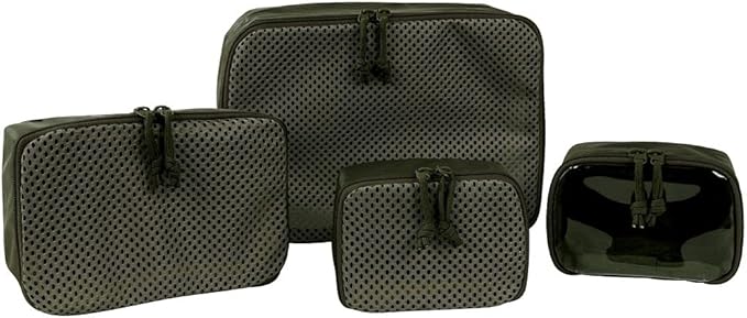 Tasmanian Tiger TT Modular Pouch Set gevoerde semi-transparante organizer rugzak extra tassen set in 3 maten met klittenband achterkant, zwart Tasmanian Tiger TT Modular Pouch Set gevoerde semi-transparante organizer rugzak extra tassen set in 3 maten met klittenband achterkant, zwart