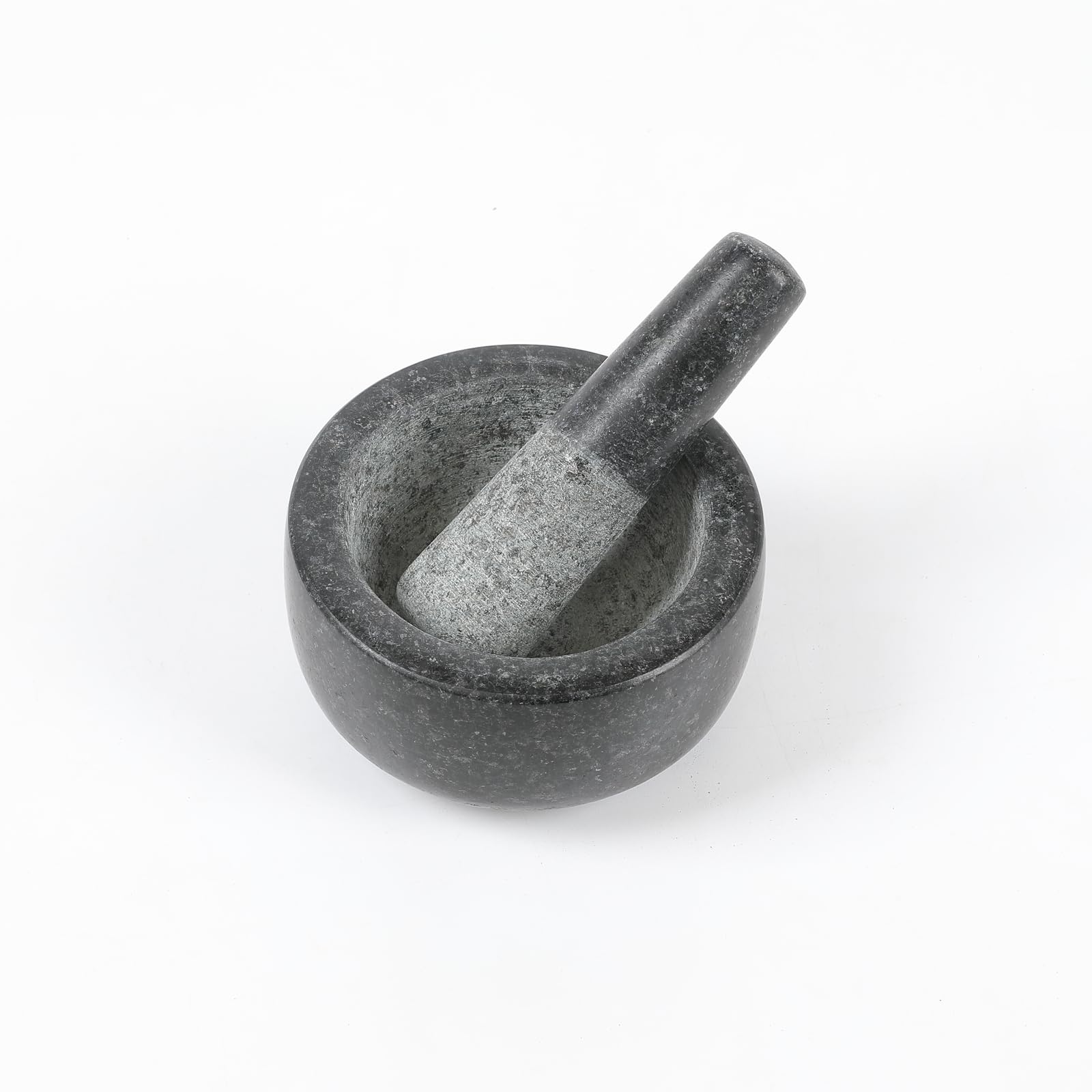 HAWOK Mini Mortar and Pestle Dia. 3.7 inch Set Black…