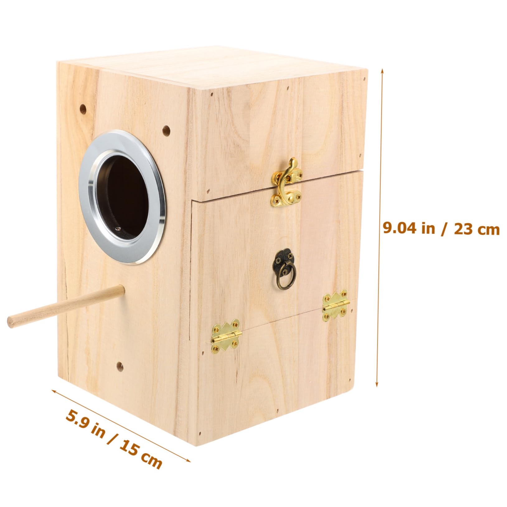 Yardwe Nid D’Oiseau en Bois, Boîte D’élevage Carrée, Lieu de Repos Confortable pour Canaris et Alouettes, Usage Intérieur