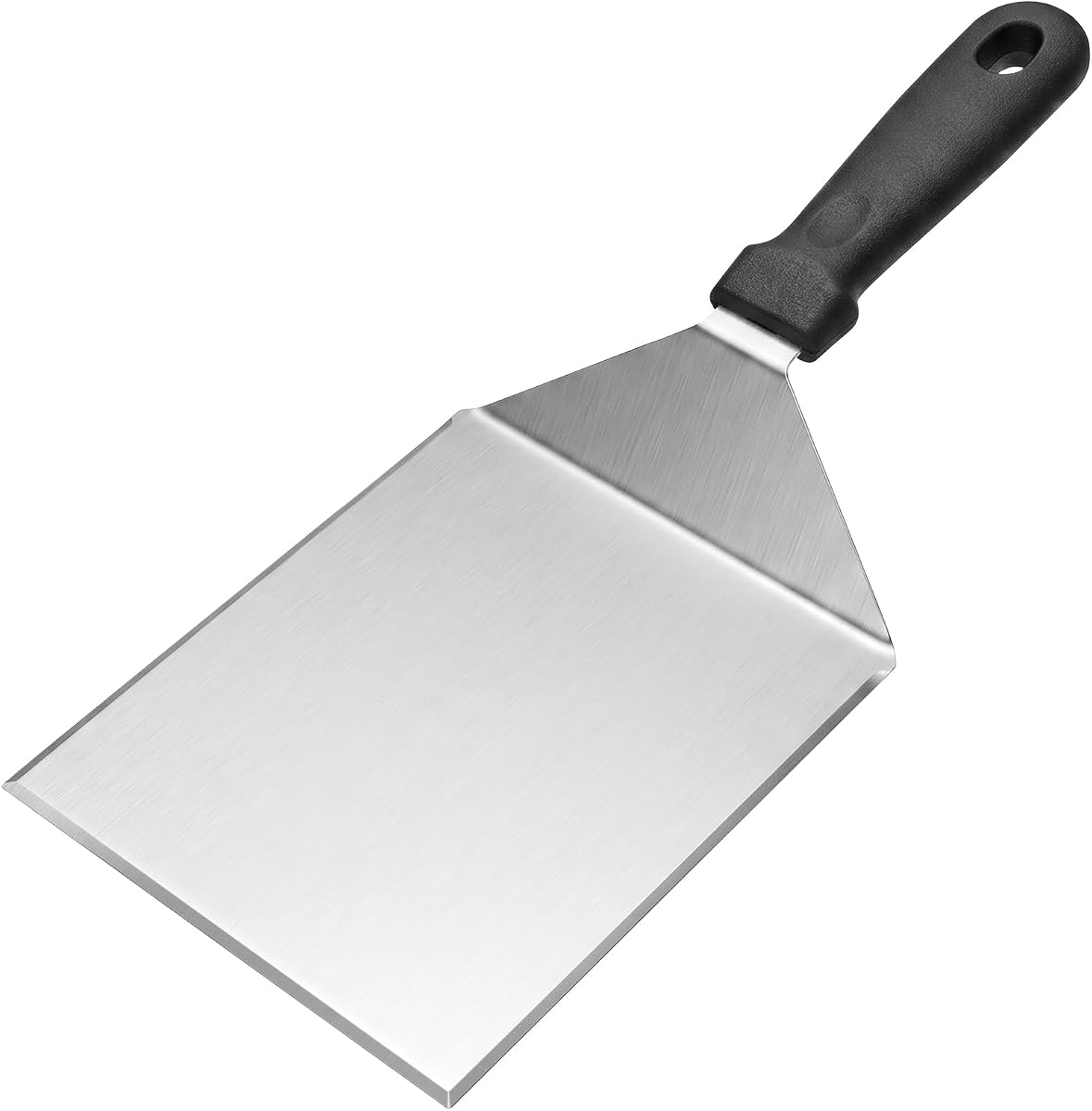 Cuttte Extra Wide Metal Smash Burger Spatula with Beveled Edges 6 x 5inches | Heavy Duty Stainless Steel Large Metal Spatula for Grill, Griddle, Pizza, Fish, Meat, Pancake Flipper Turner, Dishwasher Safe