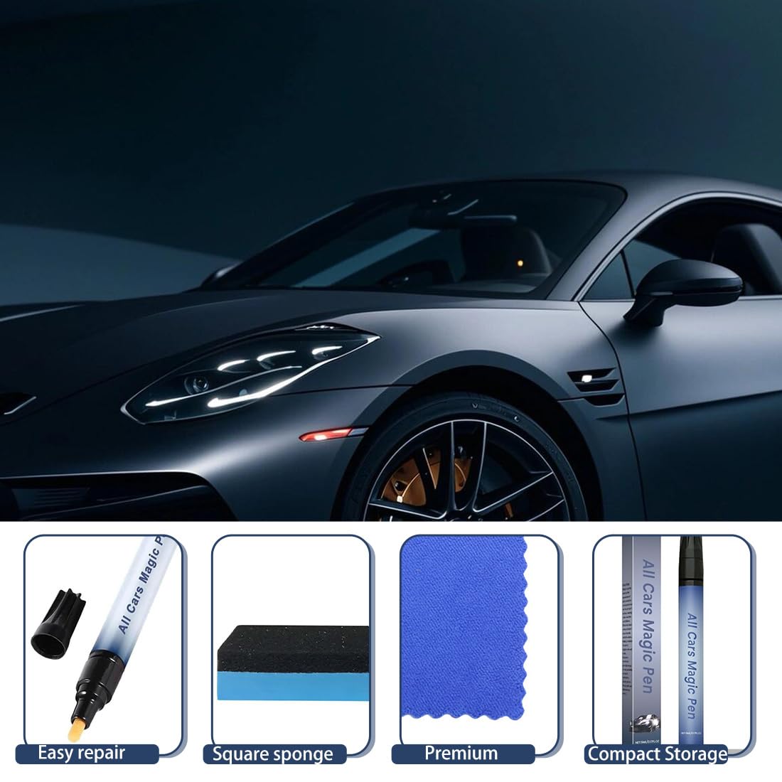 Penna per Riparazione Graffi Auto Impermeabile, Pennarello Ritocco Carrozzeria Professionale, Rimuovi Graffi per Auto Moto Camion