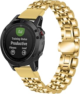Gheperと互換性のある金属製の時計バンドCompatible with Garmin Fenix 7/Fenix 6 Pro/Fenix 5 Plus/Forerunner 935/945/Approach S60女性男性のためのクイックフィットソリッドステンレス鋼交換リストバンドストラップブレスレットアクセサリー