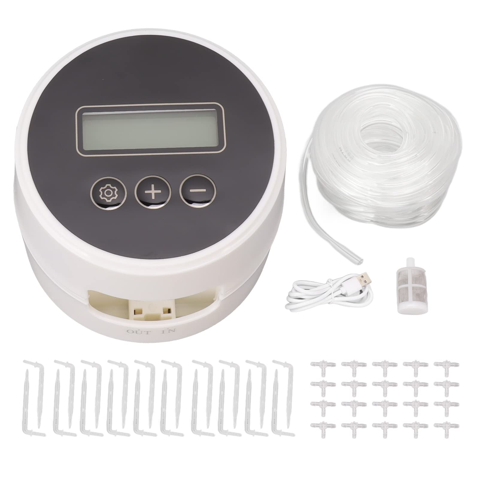 di irrigazione automatica Timer esterno per esterni in vaso per piante in vaso per giardino giardino di orto per patio giardino nero 23pcs 33pc o accessori da 43 pezzi inclusi (15m 20 vasi)