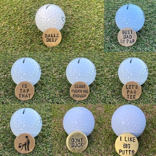 Jinshining Marcador de bola de golfe engraçado, marcador de bola de golfe, clipe de chapéu, novidade