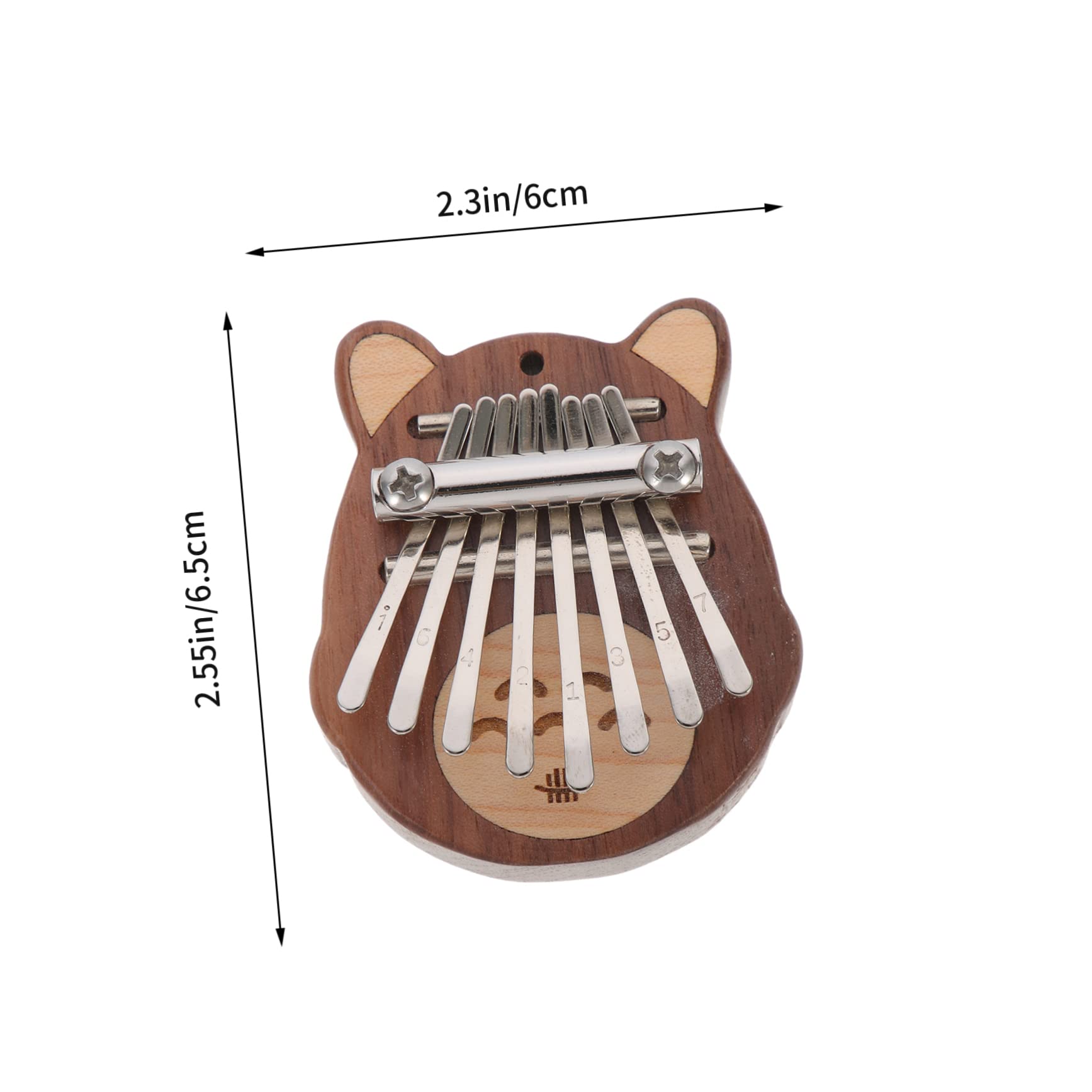 Yardwe 1Set Mini Portable Thumb Piano for Beginners Comfortable Design Deep Wood Color Music Instrument for Adults Easy to Carry and Use