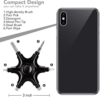 Tassmpitor for iPhone Cleaning Kit Port Cleaner, Repair and Restore Tool for iPad Pro Watch Cell Phone Charging Port, Lightning Charger Cables Speaker Airpod Cleaning Putty Dust for All Devices