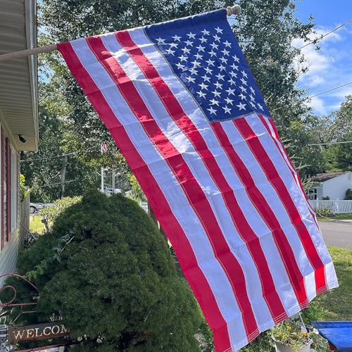 Bradford American Flag 3x5 ft Pole Sleeve for Outside, Heavy Duty Embroidered Outdoor American USA Flags, Vivid Color Polyester US Flag 3'x5' by Bradford - Image 5