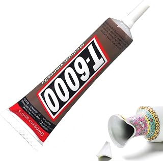 Ceramic Glue, Heat Resisting Strong Tile Adhesive, Instant Clear Super Glue Waterproof Sealant, Strong Flexible Craft Adhesive, for DIY Crafts Glass Plastic Metal Jewelry Wood Rubber, 50ML/1.7OZ