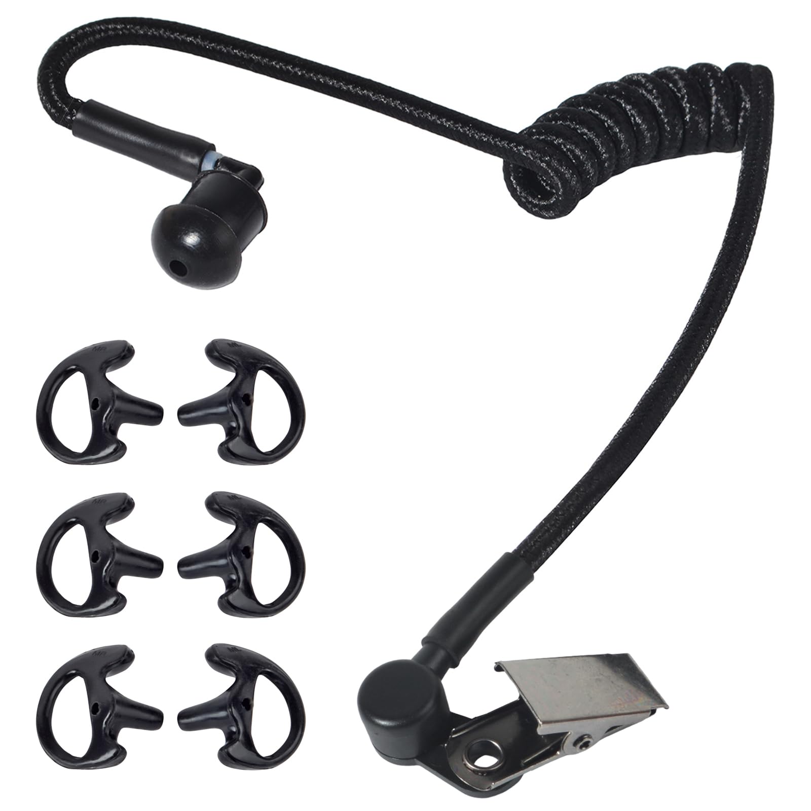 HYS Tubo acústico de Nailon. Accesorios para radiocomunicaciones, para Auriculares de policía de Seguridad (Negro) — view 18