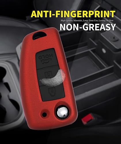 Miniatura 9 de ontto Protector de llave de coche de 3 botones con llavero compatible con llavero Infiniti Flip, carcasa antiarañazos de silicona suave para llaves