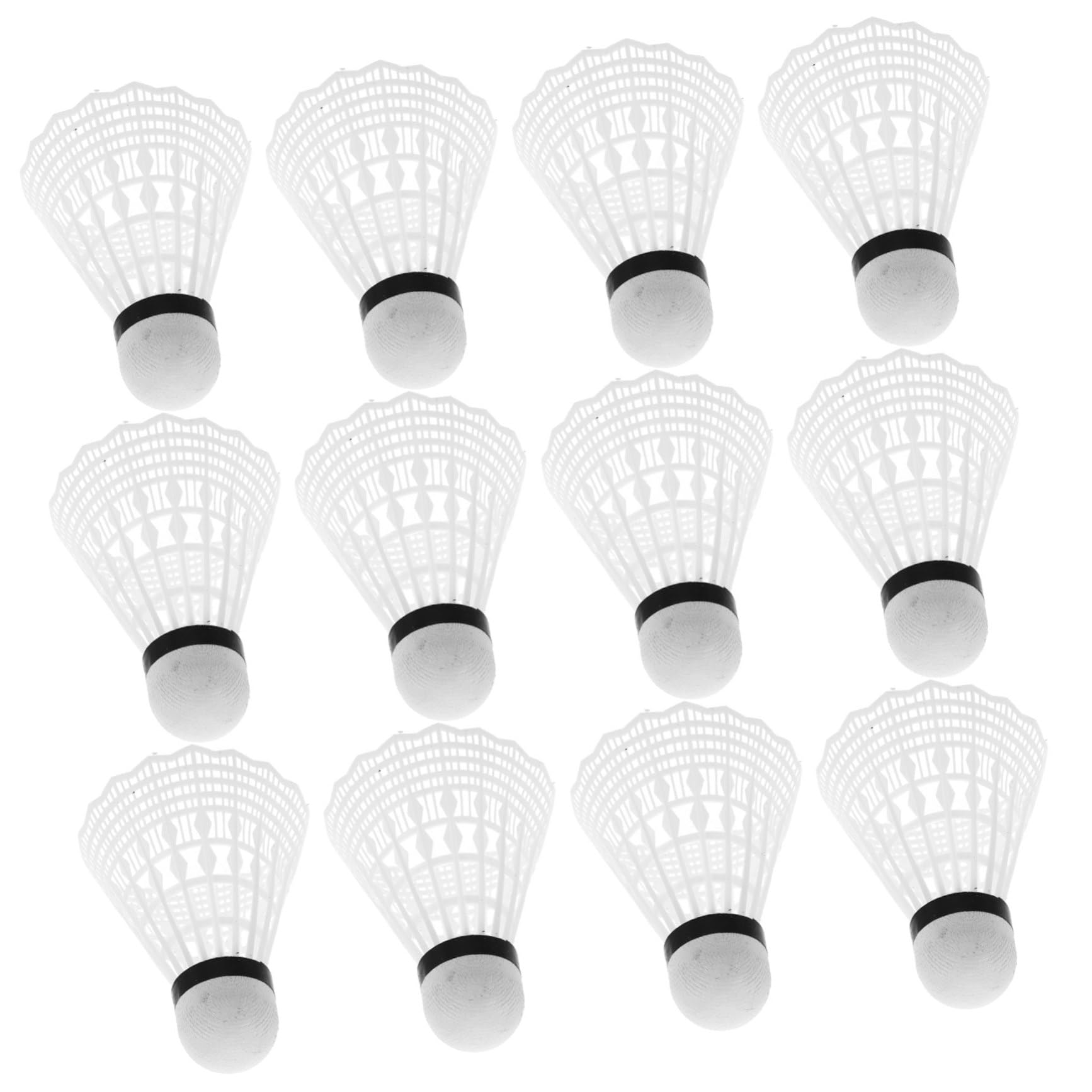 Happyyami Nylon Badminton Birdies Set 12pcs Replacement Shuttlecocks for Boys and Girls' Sports and Training