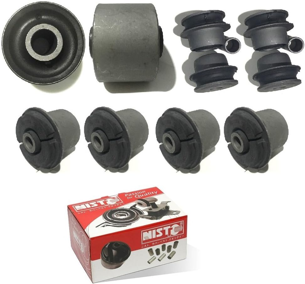 NISTO 10 Suspension Front Upper Lower Control Arm Bushing Kit Compatible With Suitable For 2000-2006 Lexus LS430